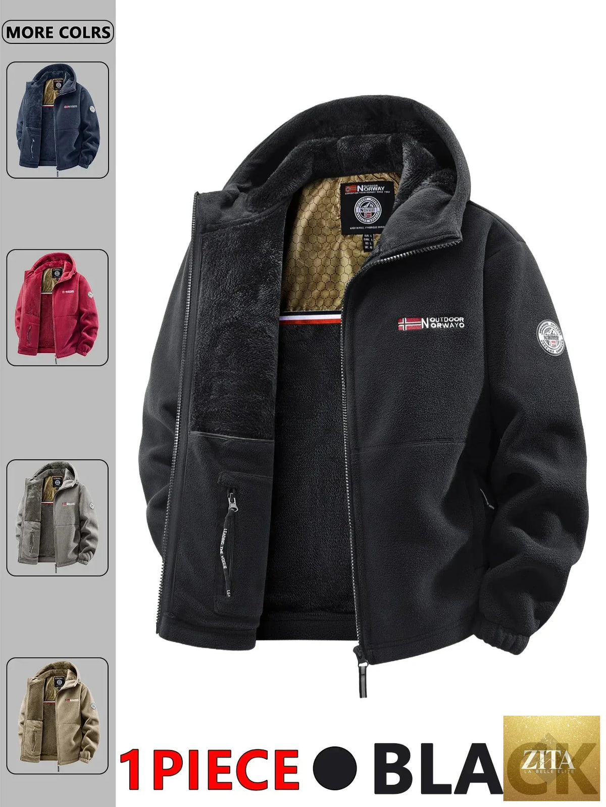 Men's autumn and winter outdoor hooded jacket by LadyShow.Store, stylish streetwear for travel, commuting, and daily outdoor fashion.
