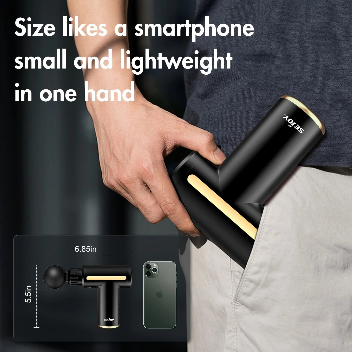 Compact Handheld Muscle Massager Yellow Pandora