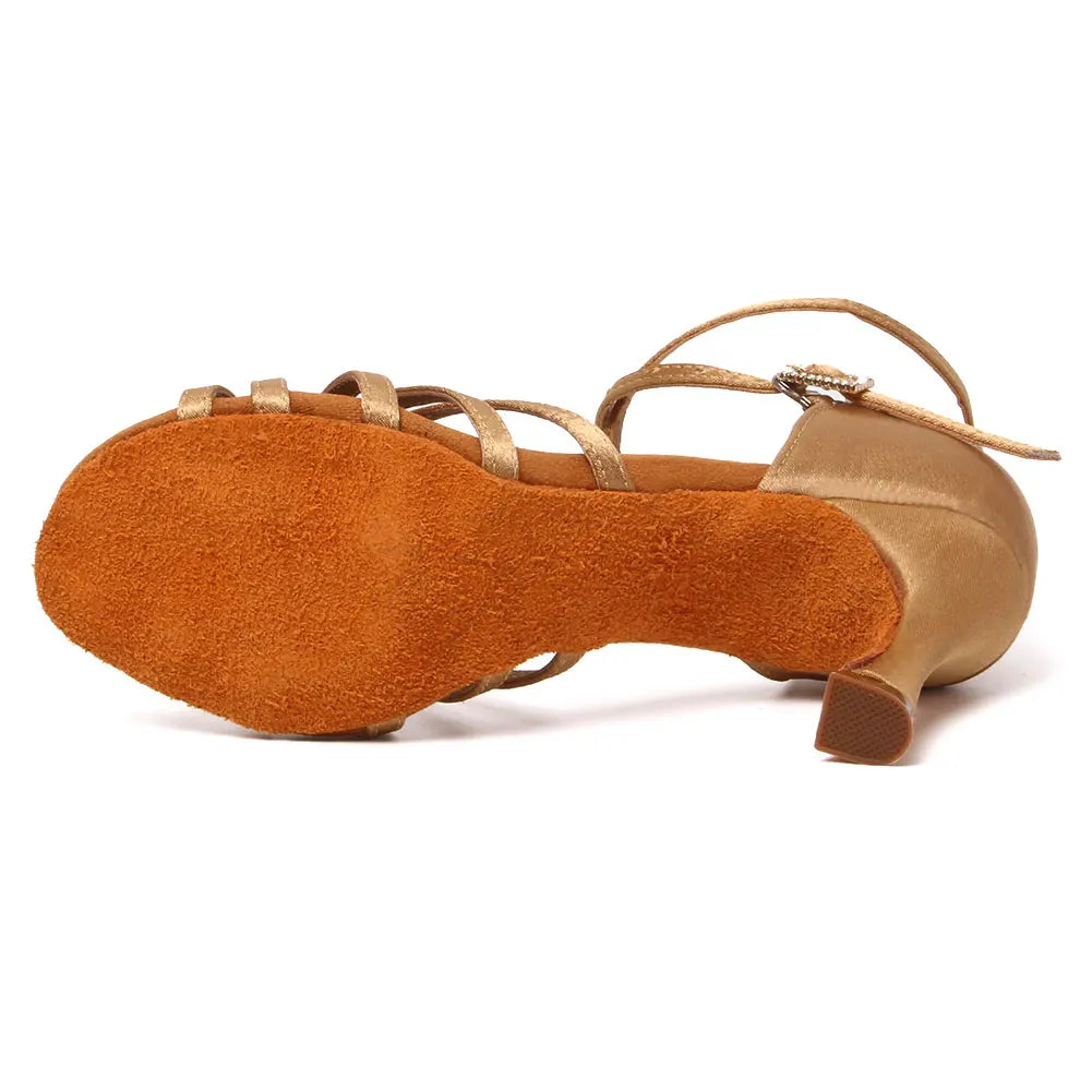 Latin Dance Shoes Women Suede Soles Tango Indood Dan Shoescing Cuban Heels Party High Heel Ballroom Dance Shoes Wholesale