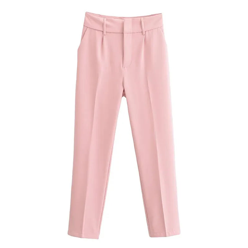 Women's Pencil Trousers High Waist Slimming Long Pants