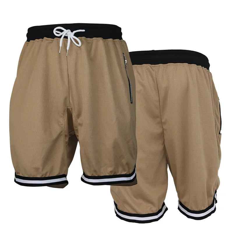 Men's THRIXINE quick dry gym jogger shorts in black, showing lightweight fabric and elastic waistband for active wear.