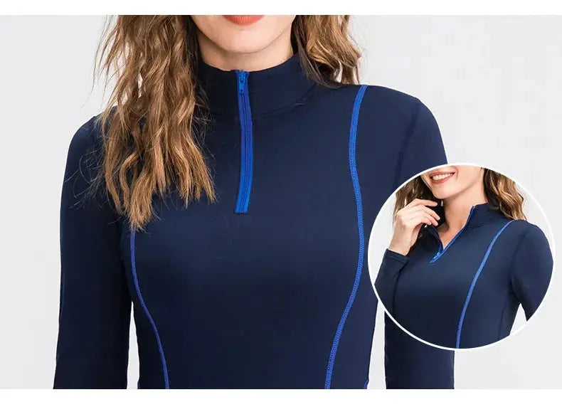 Autumn Winter Fleece Fitness Yoga Clothes Tight Fitting Sweatsuit Women Outdoor Running Sport Training Shirt Pants Two-piece Set ZITA LA BELLE ÉLITE