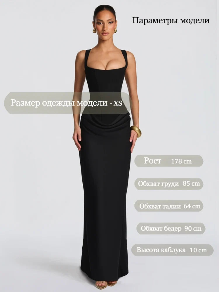 White sexy corset maxi dress by FLIPSTYLEZLLC, elegant long black evening gown perfect for parties and prom events.