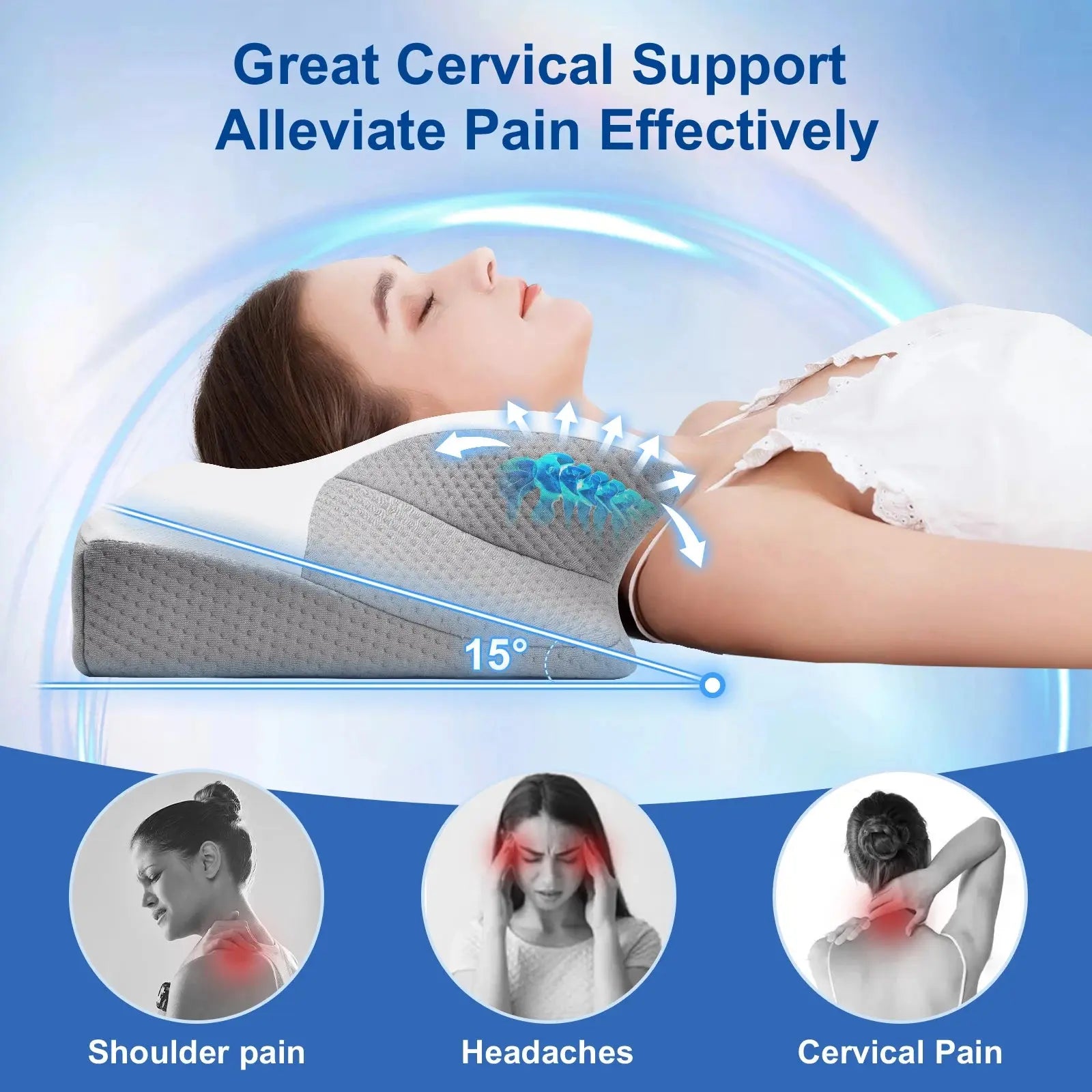 2025 Adult Side Sleeping Memory Foam Pillow Single Side Slow Rebound Cervical Vertebra Pillow Core Sleep Aid Space Cotton Pillow ZITA LA BELLE ÉLITE