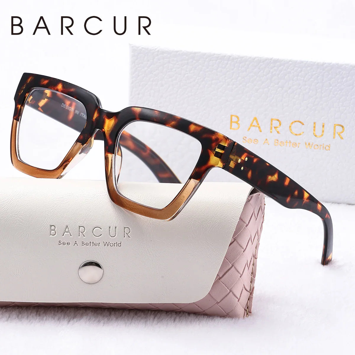 Pink square reading glasses for women by Stevvex, lightweight blue light blocking eyewear with thick frame and stylish design.