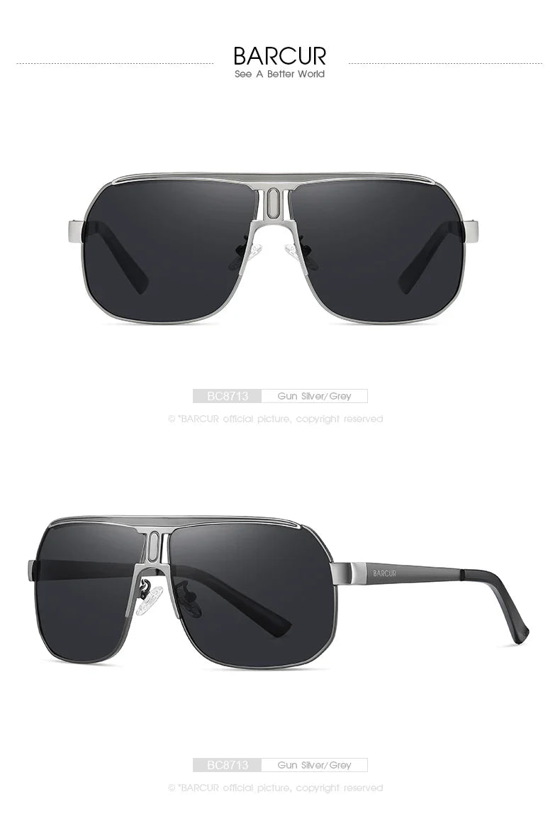 Stevvex BARCUR polarized sports sunglasses for men with UV400 protection, gradient lenses, ideal for fishing, driving, hiking, outdoor activities