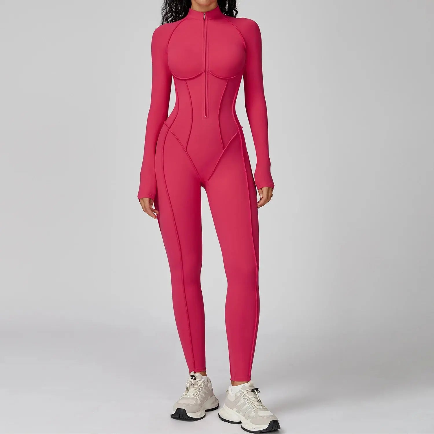 Yoga Set Women's Tracksuit Zipper Long Sleeve Jumpsuits One-Piece Suit Gym Push Up Workout Clothes Fitness Bodysuit Sportswear ZITA LA BELLE ÉLITE