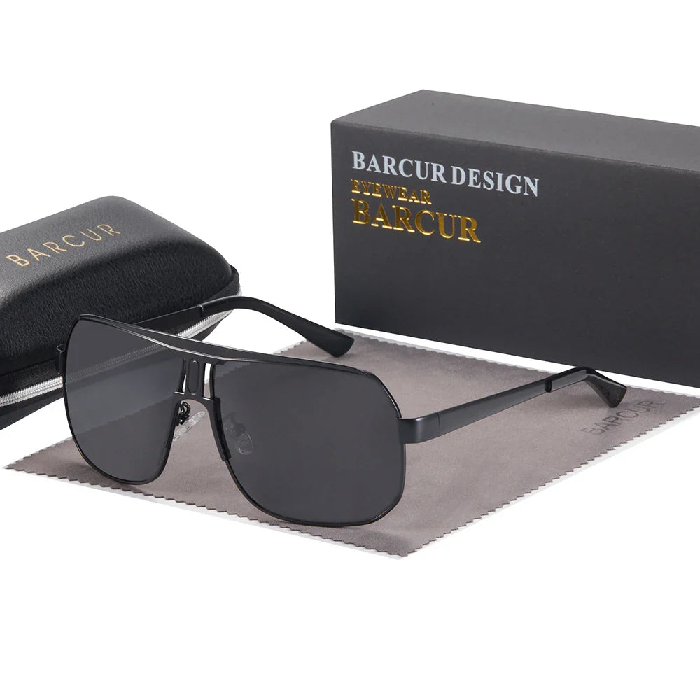 Stevvex BARCUR polarized sports sunglasses for men with gradient lenses, UV400 protection, suitable for fishing, driving, and outdoor activities.