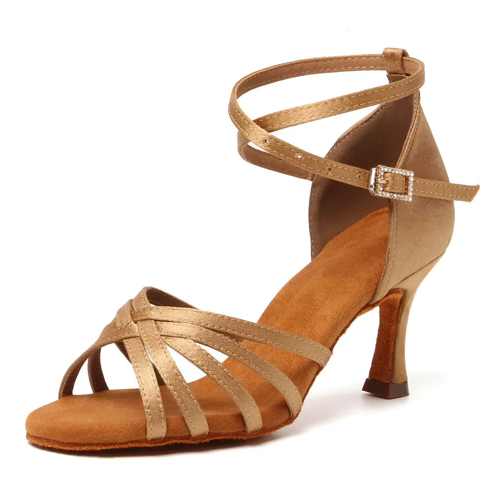 Latin Dance Shoes Women Suede Soles Tango Indood Dan Shoescing Cuban Heels Party High Heel Ballroom Dance Shoes Wholesale