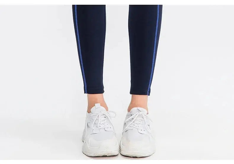 Autumn Winter Fleece Fitness Yoga Clothes Tight Fitting Sweatsuit Women Outdoor Running Sport Training Shirt Pants Two-piece Set ZITA LA BELLE ÉLITE