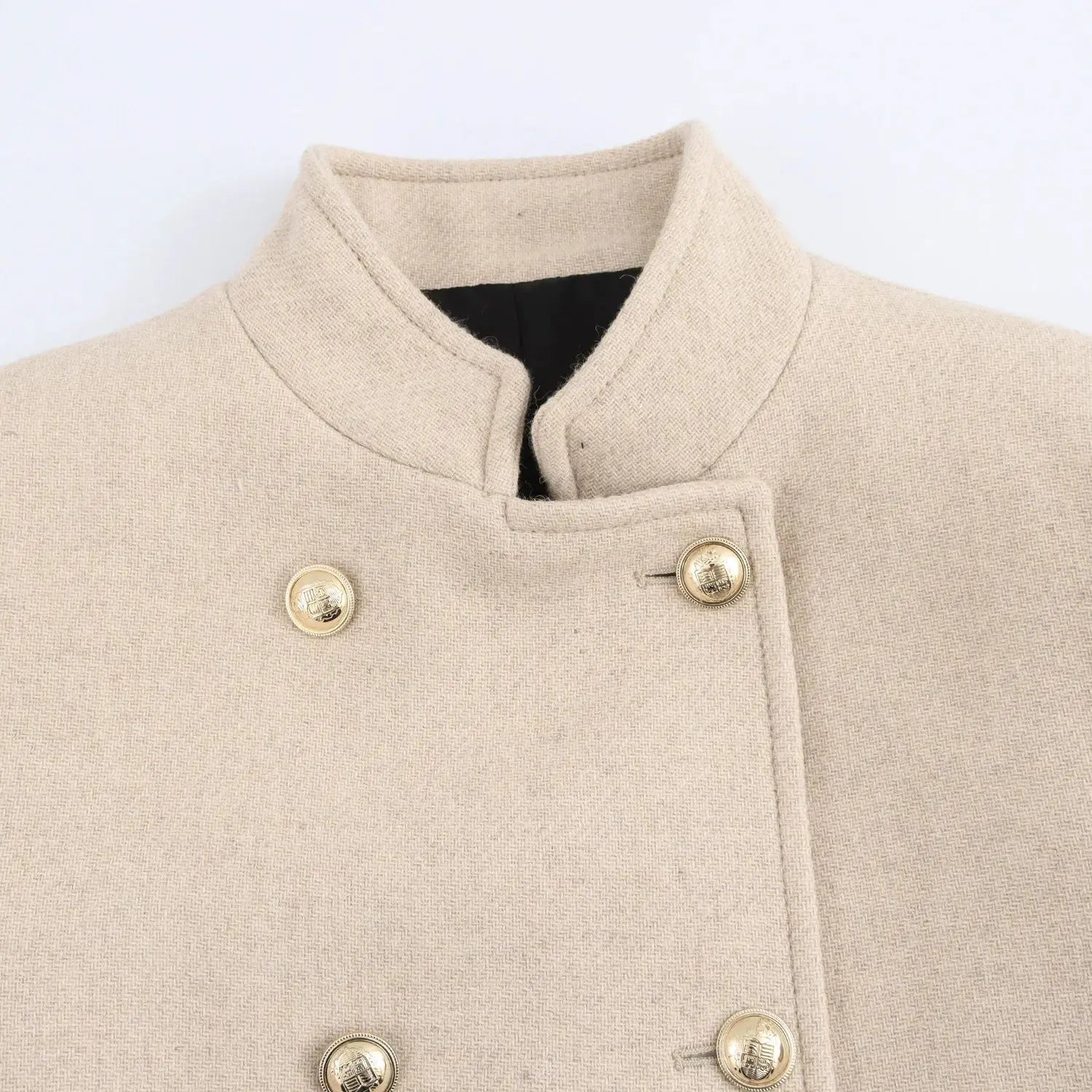 Winter Coat For Women 2024 Solid Lapel Double Breasted Long Cardigan Top Female Pokcet Streetwear Woman New In OuterCoat ZITA LA BELLE ÉLITE