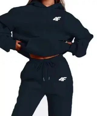 Ladies Casual Hooded Sweatshirt and Loose Pants Set Autumn Winter Sportswear Ready Stock ZITA LA BELLE ÉLITE