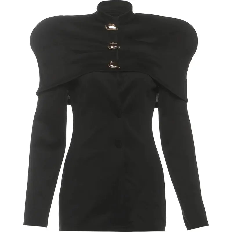 MoaaYina Winter Gray Black Coat With Grid Pattern And Double Breasted Lace Up Coat With Fungus Edge S-4XL ZITA LA BELLE ÉLITE