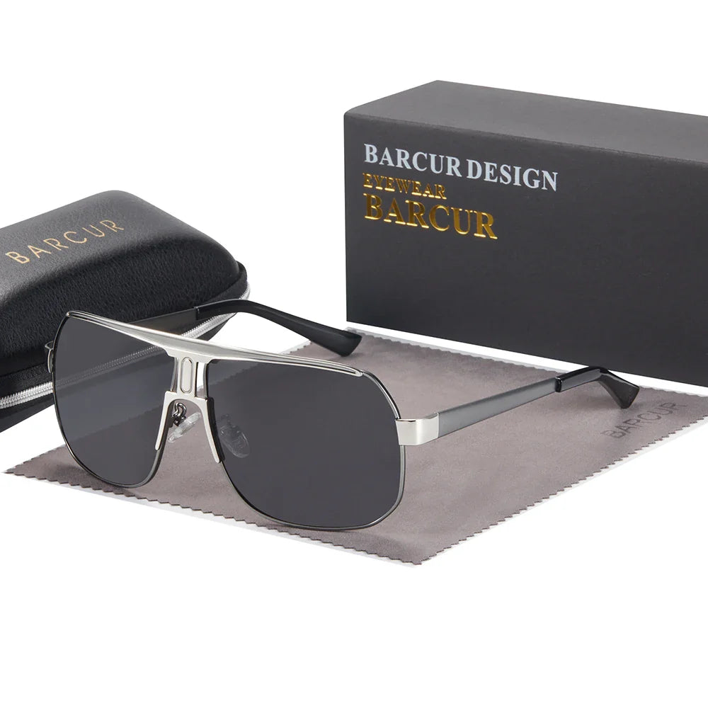 Stevvex BARCUR polarized sports sunglasses for men with gradient lenses, ideal for fishing, driving, hiking, and outdoor activities.