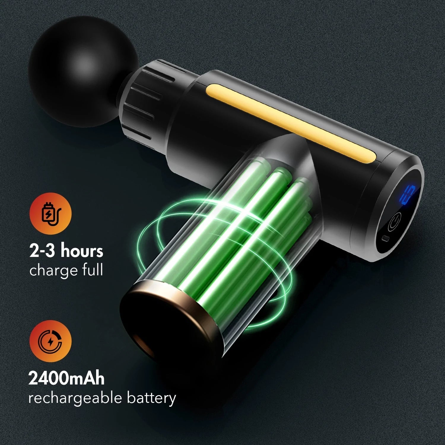 Compact Handheld Muscle Massager Yellow Pandora