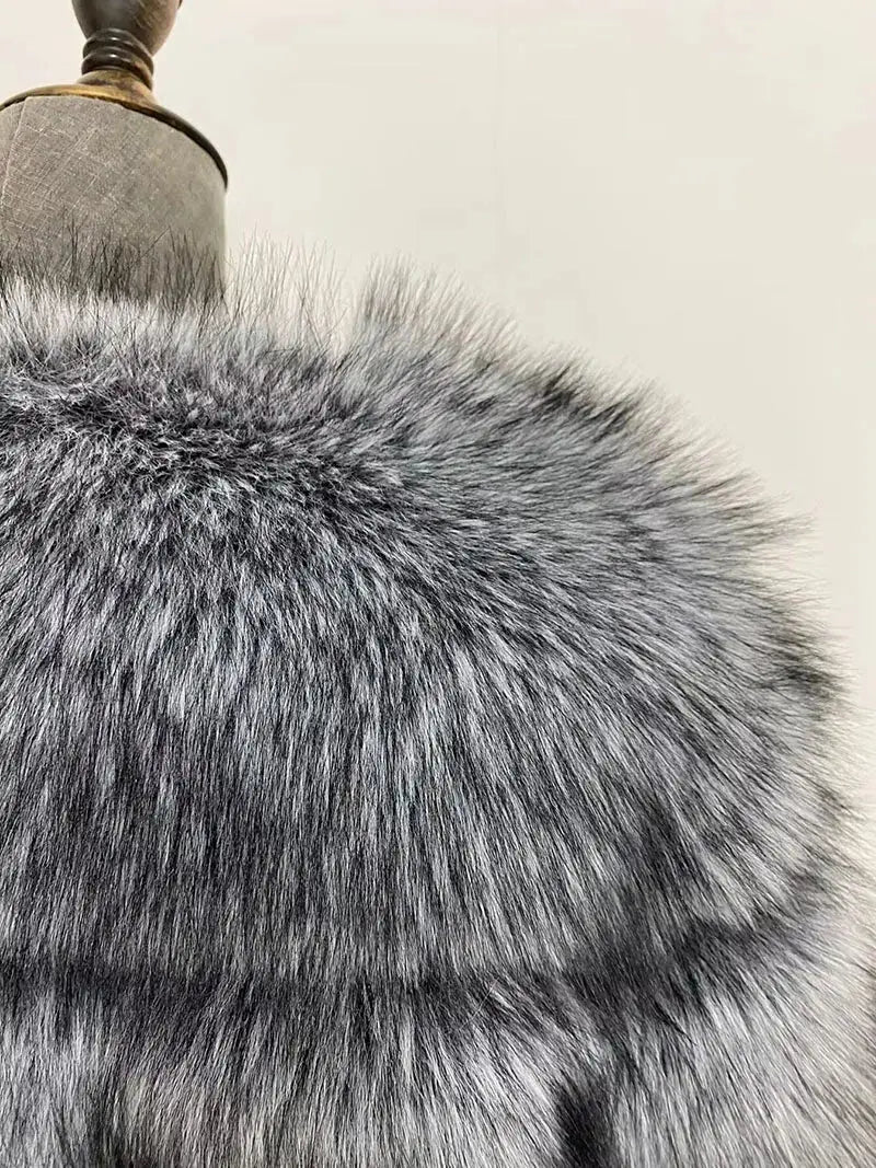 ZADORIN Luxury Big Collar Spliced Cropped Faux Fur Coat Woman Clothing Thicken Furry Faux Fur Jacket Winter Fur Coats Top Mujer ZITA LA BELLE ÉLITE