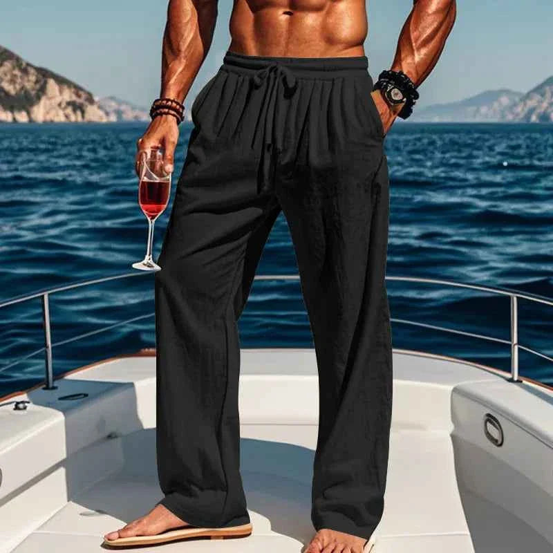 Men's 16-Color Linen Yoga Pants Spring/Summer