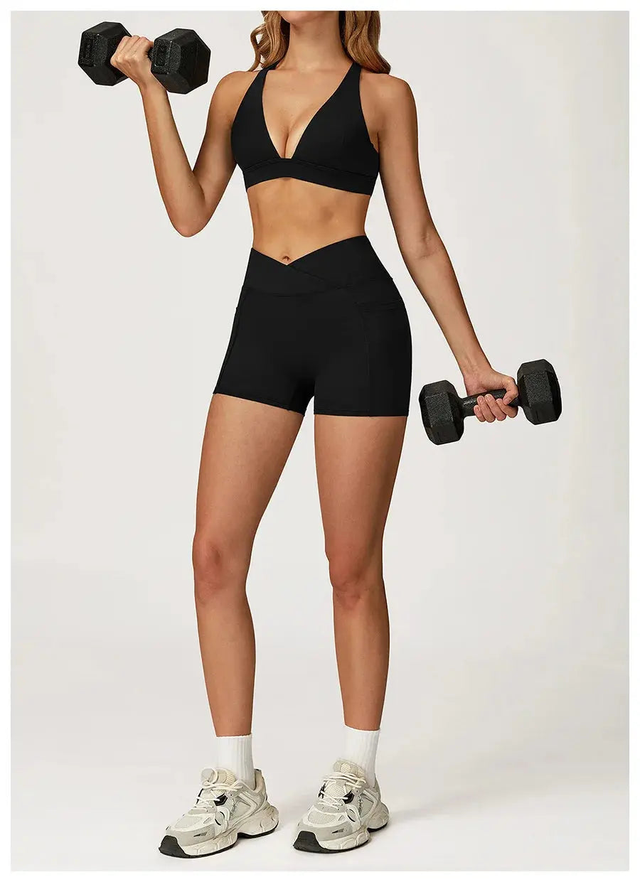 Yoga Set 2 Pieces Workout Outfits Fitness Sportswear Gym Tracksuit High Waist Leggings Sports Vest Athletic Wear Women Clothes ZITA LA BELLE ÉLITE