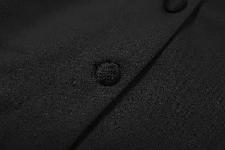 MoaaYina Winter Gray Black Coat With Grid Pattern And Double Breasted Lace Up Coat With Fungus Edge S-4XL ZITA LA BELLE ÉLITE