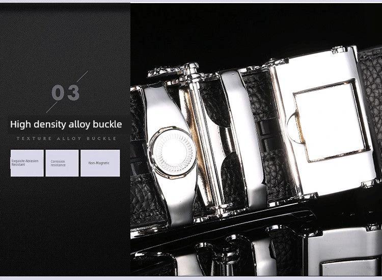 Men's Automatic Buckle Leather Belt - Leopard Sports Car Design