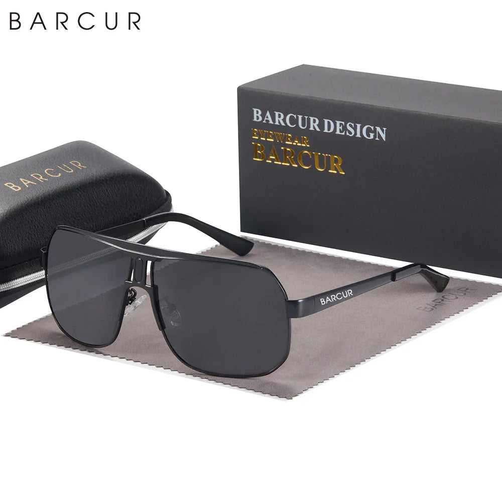 Stevvex BARCUR polarized sports sunglasses for men with gradient lenses, UV400 protection, suitable for fishing, driving, and outdoor activities.