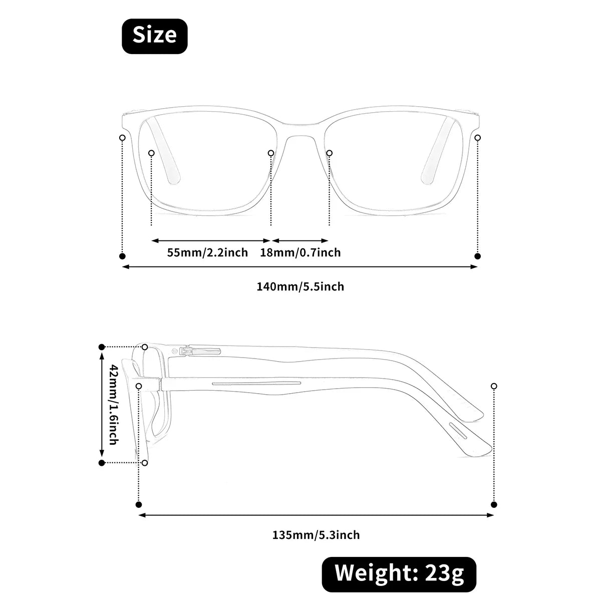 Stevvex square reading glasses with lightweight PC frame and AC lenses, stylish, anti-fatigue design for men and women.