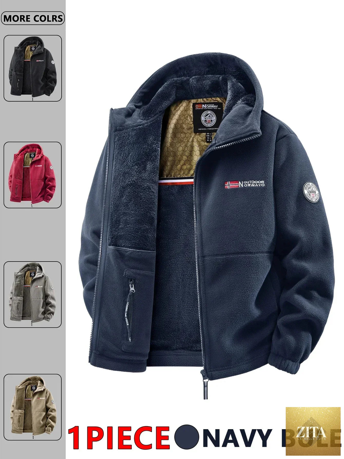 Men's outdoor hooded jacket by LadyShow.Store, suitable for winter, travel, and daily streetwear with a stylish, versatile design.