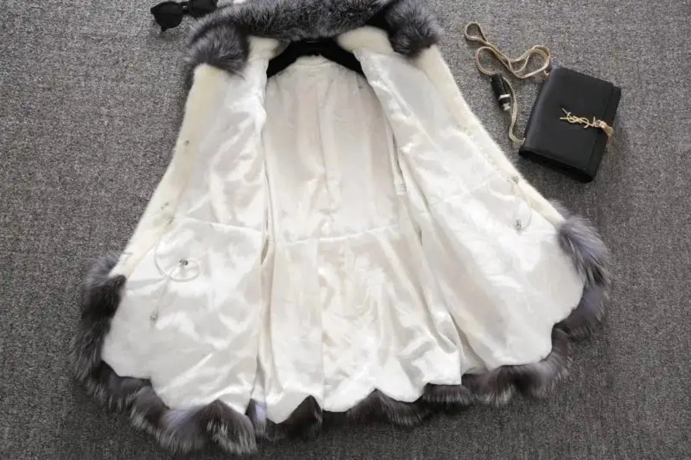 Hooded Loose Faux Fur Jacket Women Thick Autumn Winter Korean Maxi Coat Long Warm Luxury Fur Parkas Bontjas Furry Outerwear ZITA LA BELLE ÉLITE