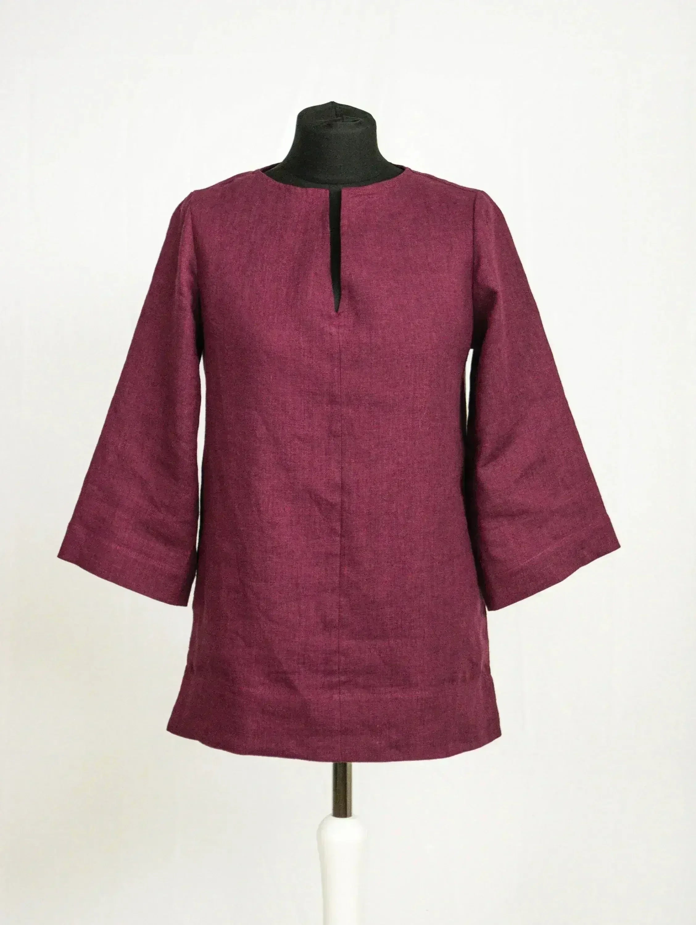 Asphalt Grey Linen Oversize Top – Modern & Comfortable Blouse
