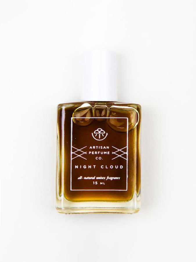 Night Cloud perfume by Smoke Perfume, elegant glass bottle with a sleek design and dark, cloud-themed label.
