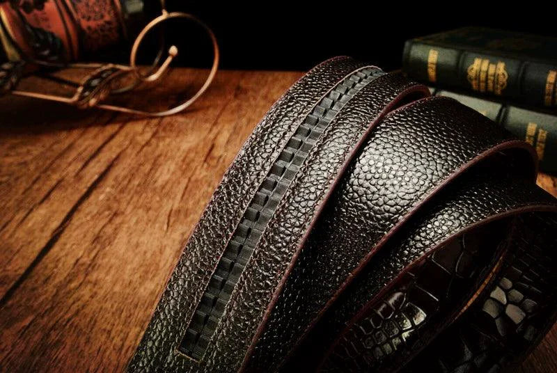 Men's Automatic Buckle Leather Belt - Leopard Sports Car Design