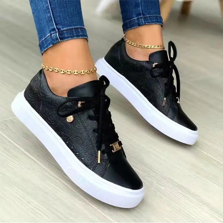 Plus size women's casual chunky heel shoes by Trendy Attic Store01, featuring comfortable design and stylish appearance.