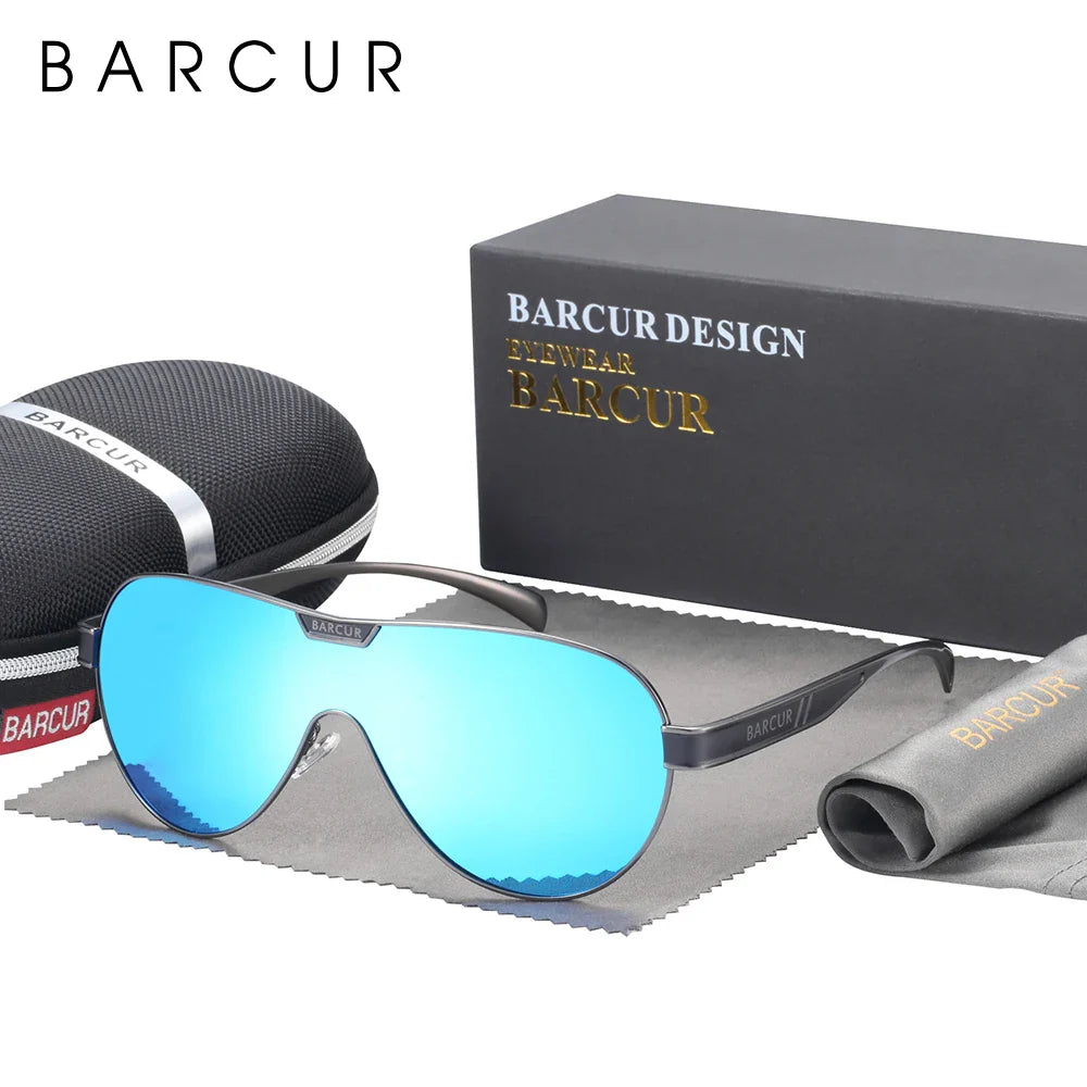 Stevvex men's polarized sunglasses with stainless steel frame, UV400 protection, and special-shaped eyewear design.