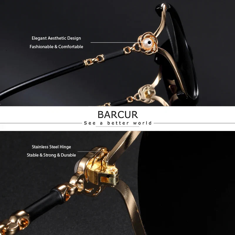 Stevvex BARCUR butterfly design sunglasses for women with polarized lenses, UV400 protection, perfect for summer sunny days.