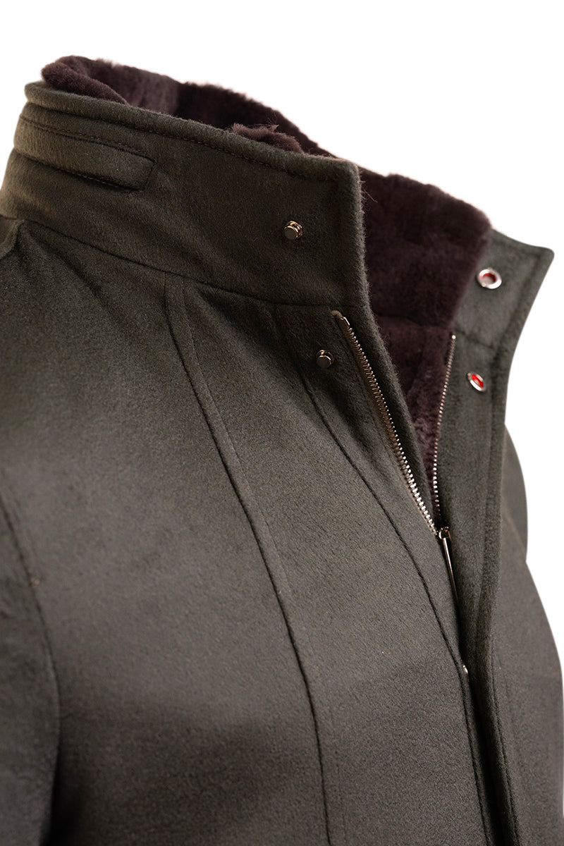Kired by Kiton KONE Cashmere-Mink Fur Overcoat