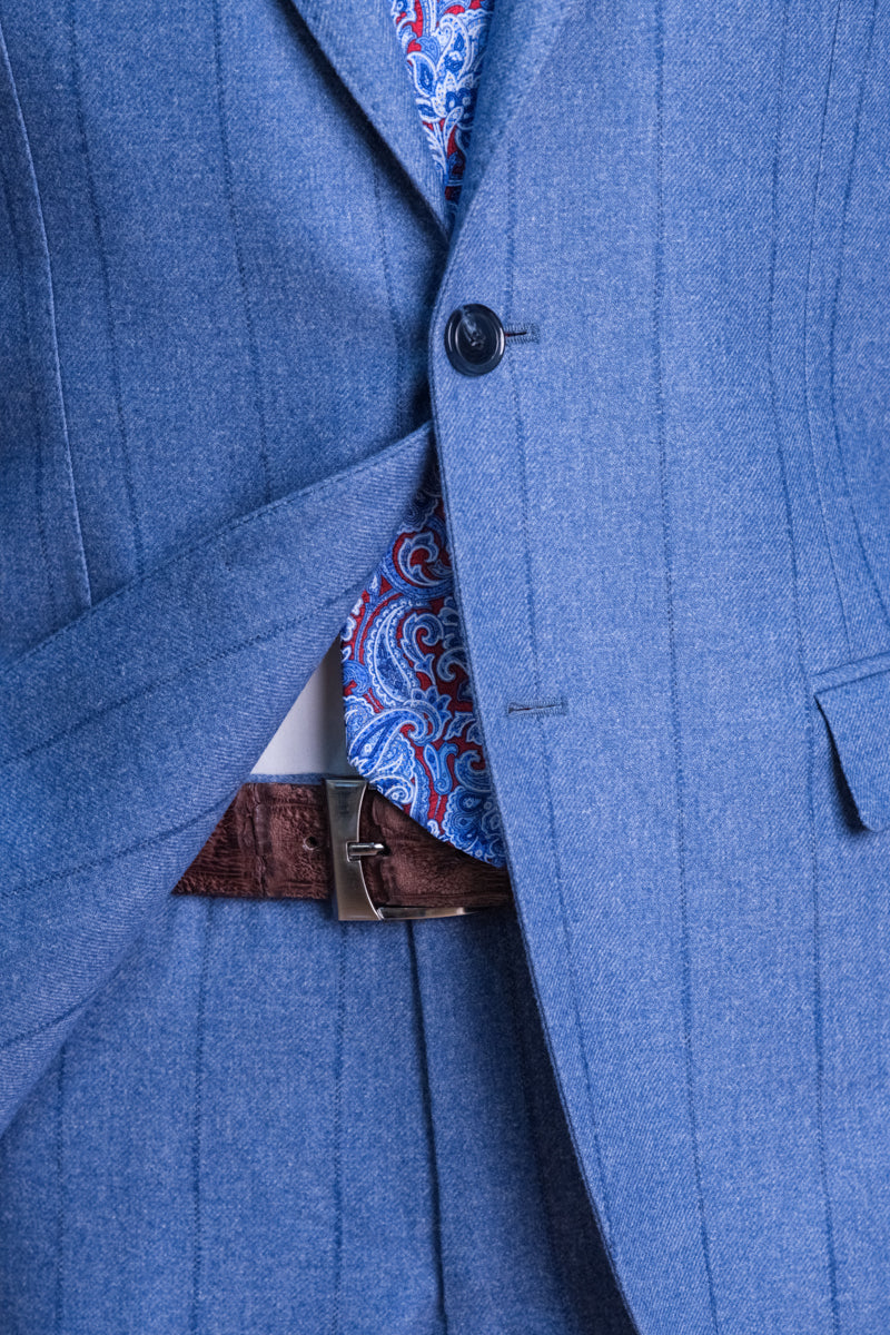 Sartorio Pinstripe Virgin Wool-Cotton-Cashmere Suit
