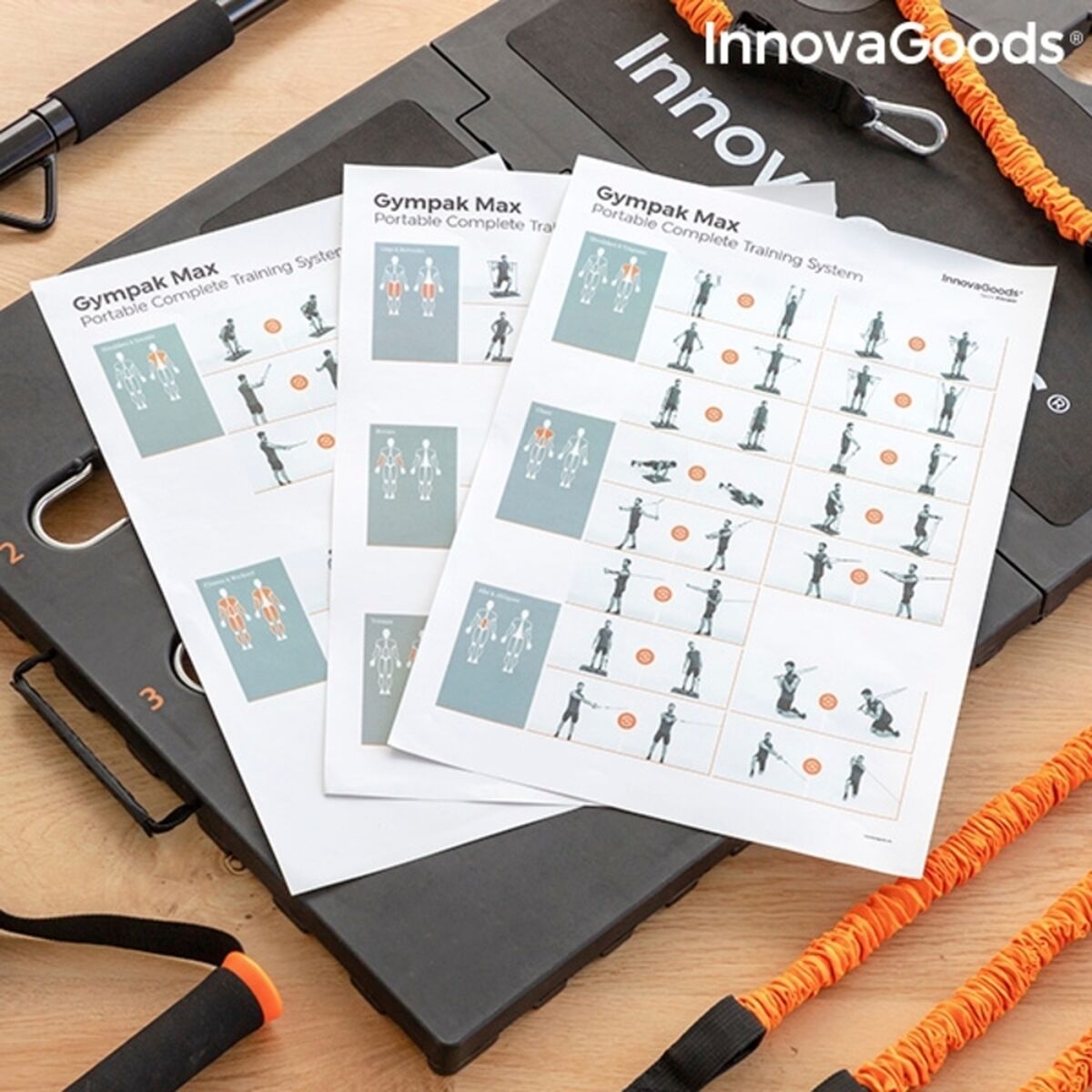 Integrated Portable Training System with Exercise Guide Gympak Max Bigbuy