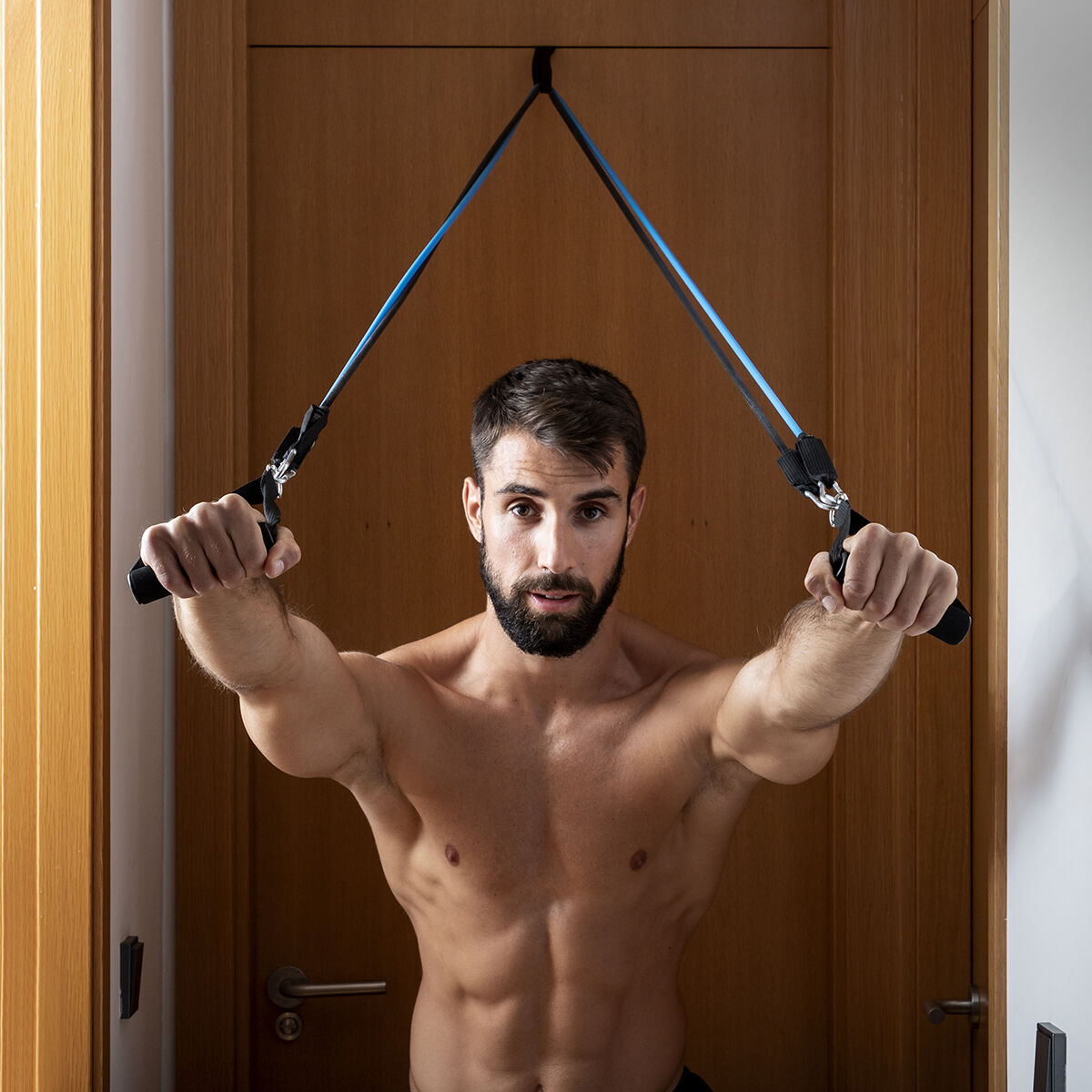 Set of Resistance Bands with Accessories and Exercise Guide Rebainer Bigbuy