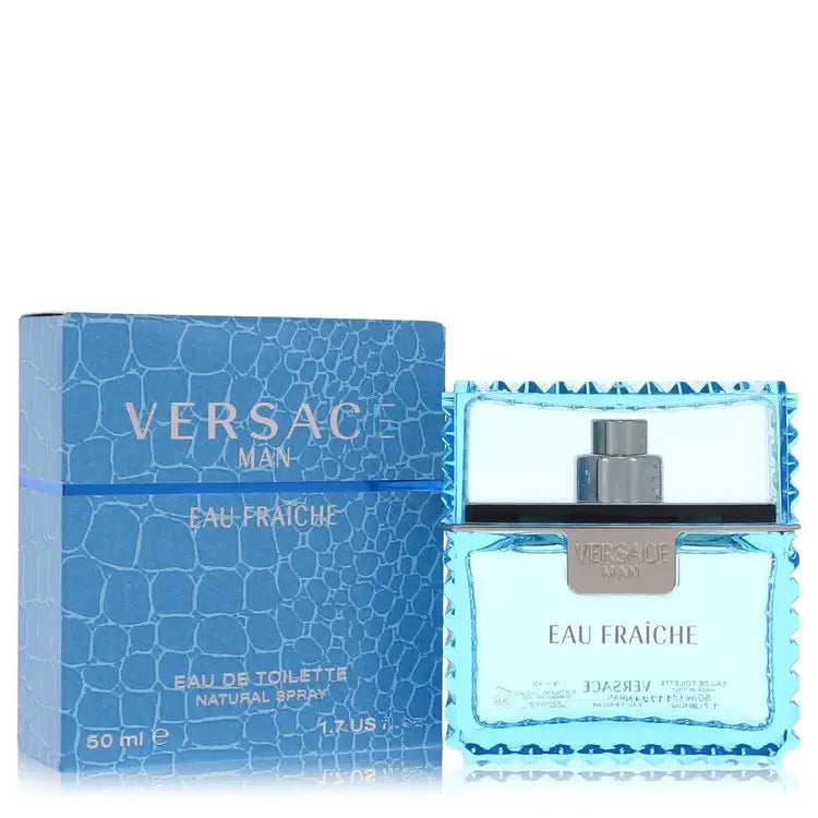 Man Eau Fraiche cologne by Versace for men, featuring a sleek bottle design, showcased in the Gamer Scents product image.