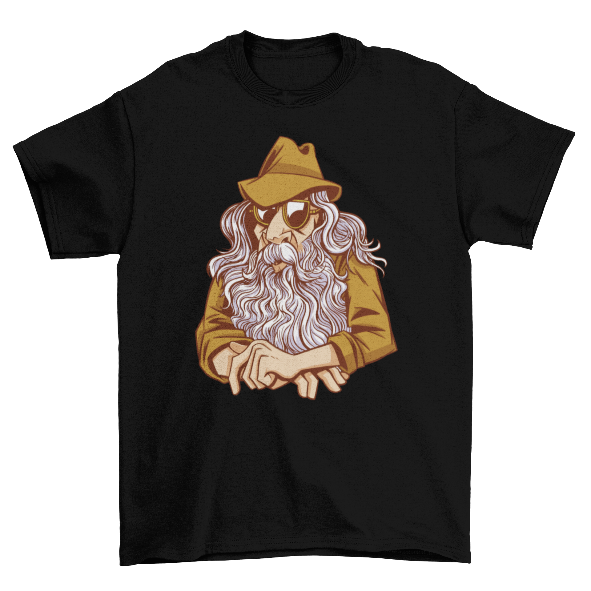 Old man with beard and glasses t-shirt Turquoise Theseus