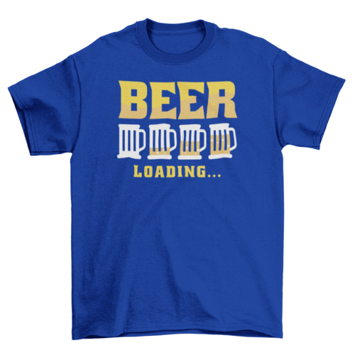 Beer drink loading in glasses t-shirt Turquoise Theseus