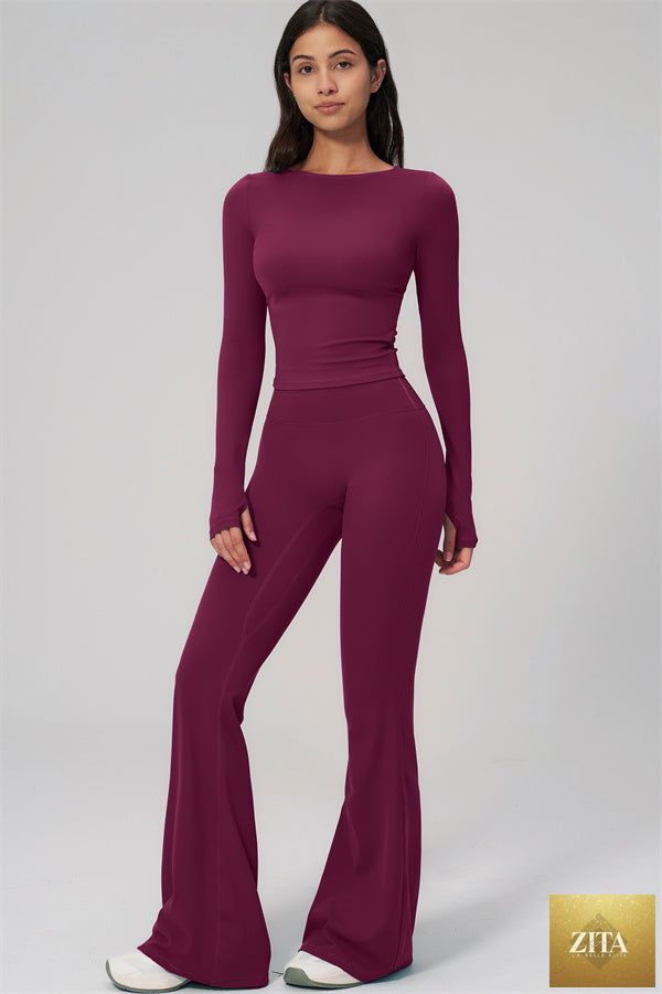 The Rapture Long Sleeve T-shirt Flared Leggings 2-Piece Set