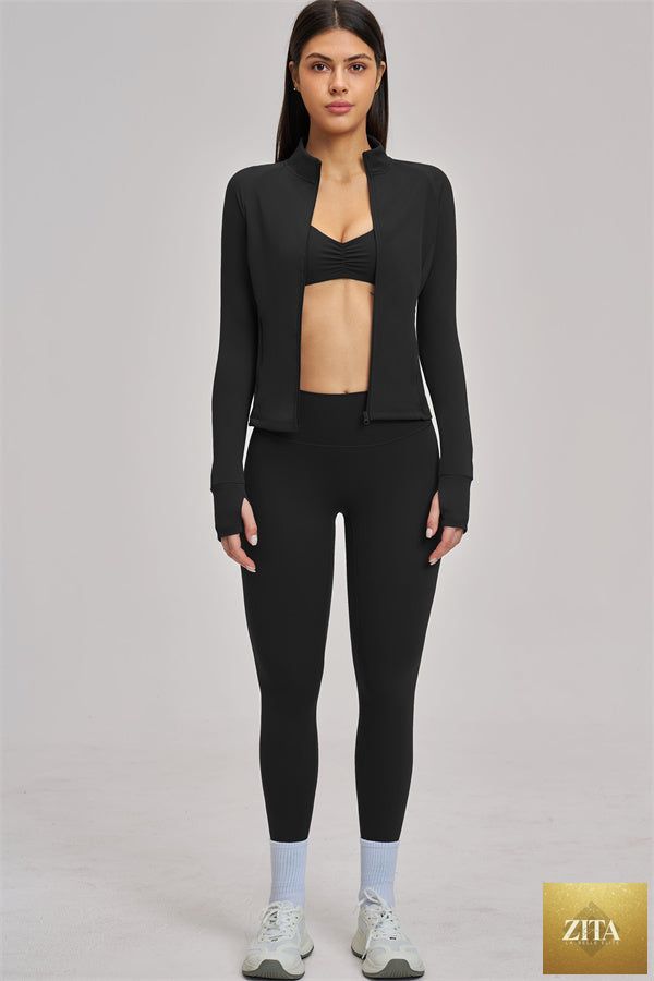 The Swoon Jacket Sports Bra Leggings 3-Piece Set
