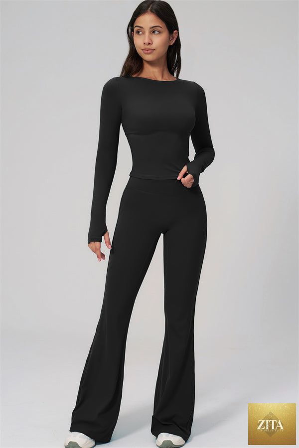 The Rapture Long Sleeve T-shirt Flared Leggings 2-Piece Set