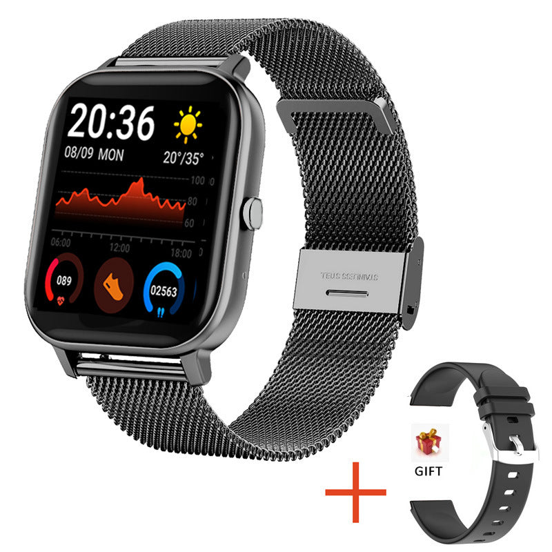 Smart Watch Heart Rate Blood Pressure Color Screen Exercise Maroon Asteria