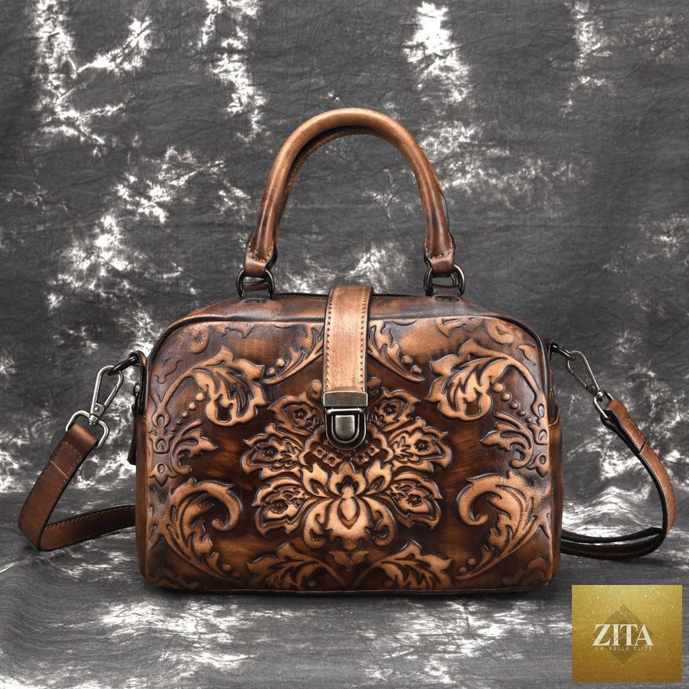 Crossbody Hand-rubbed Top-grain Leather Bag