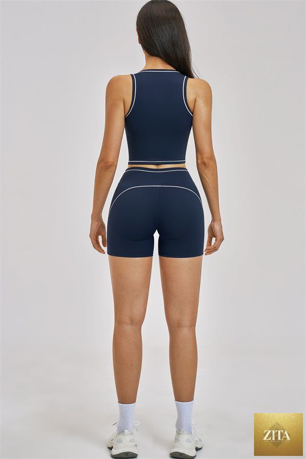 The Unbound Crop Top Shorts 2-Piece Set