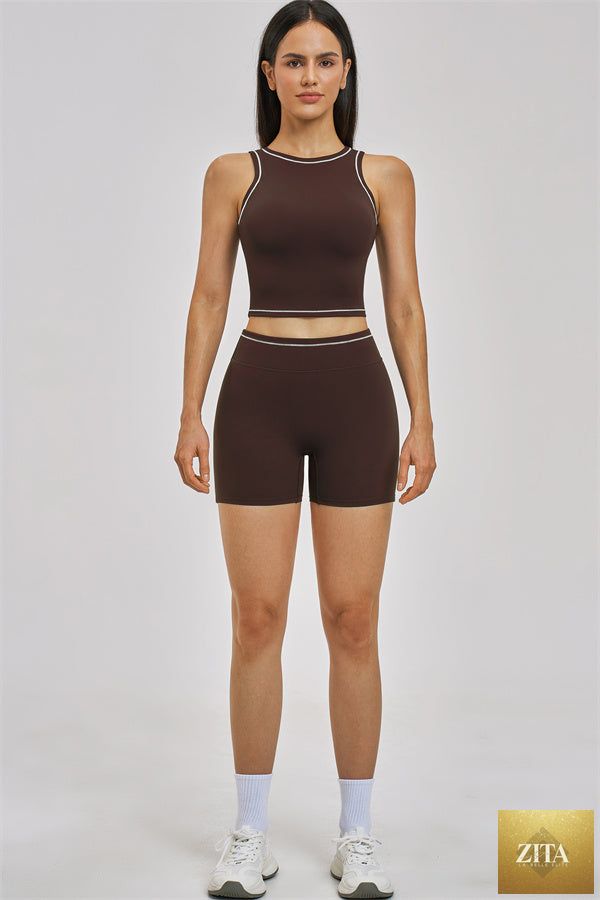 The Unbound Crop Top Shorts 2-Piece Set