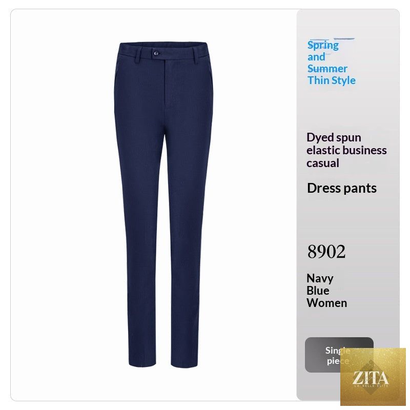 High-waisted Tailored Draping Formal Trousers That Flatter
