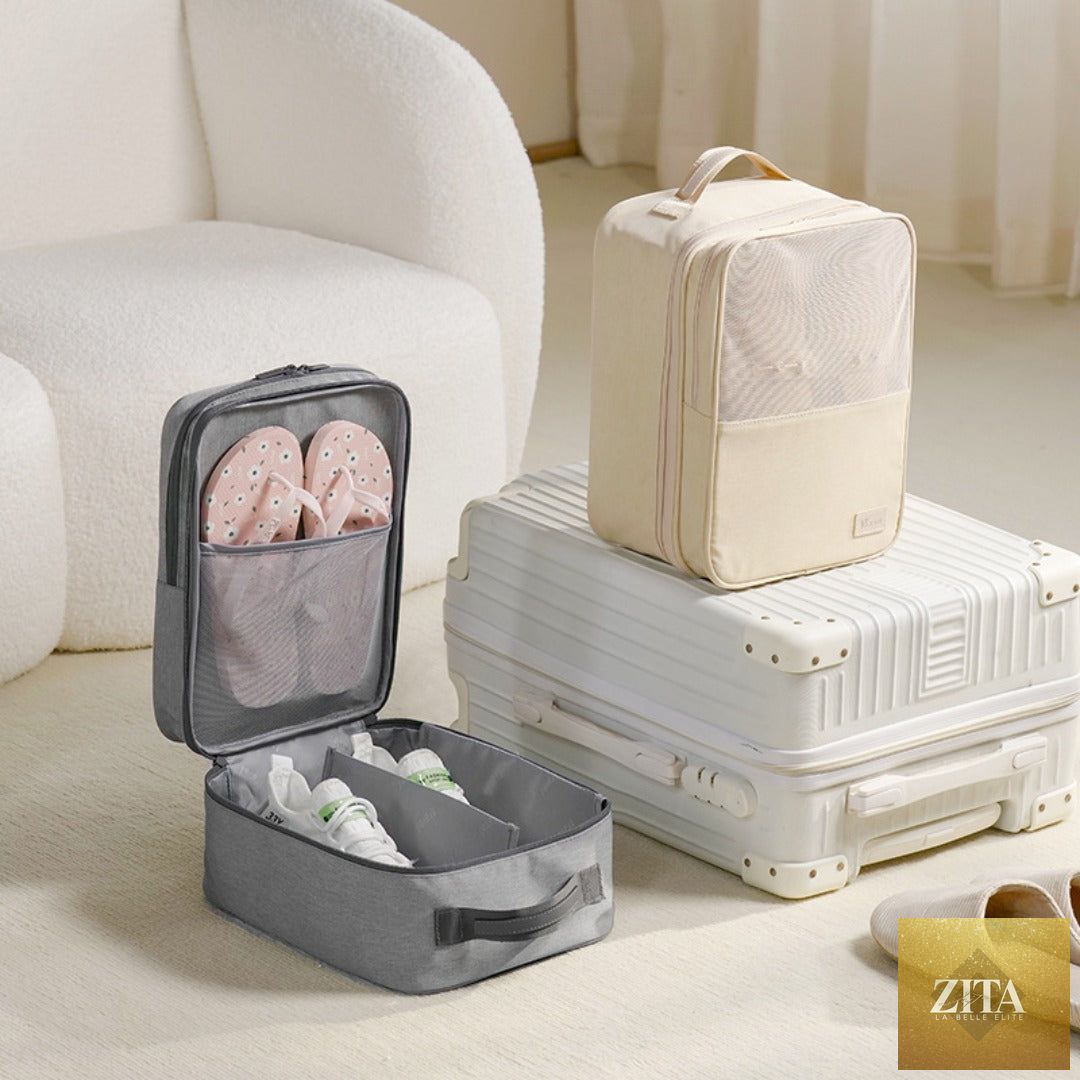 Shoe storage bag, anti-splashing thickened shoe box, travel storage shoe bag, can accommodate three pairs of shoe storage bag